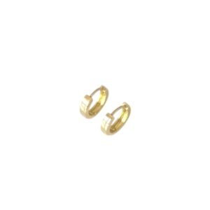 Aretes en oro amarillo 18K argollas cinta