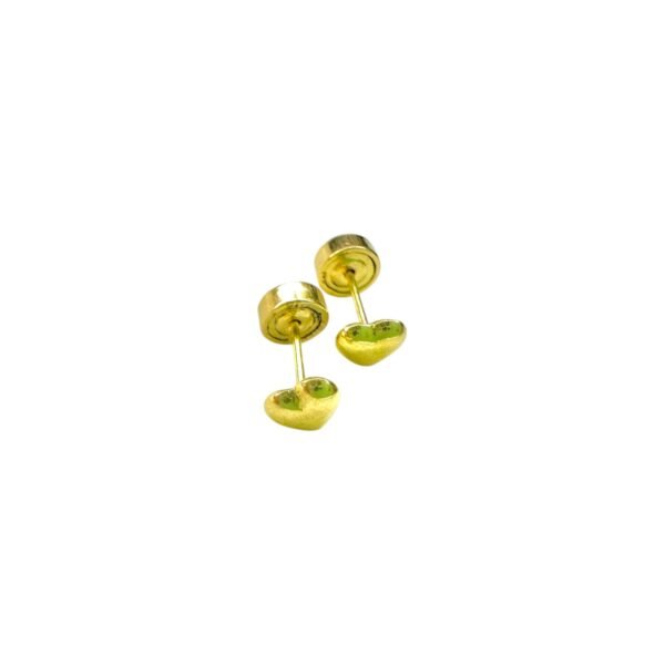 Aretes abridores en oro amarillo 18K corazón
