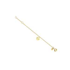 Pulsera bebé en oro amarillo 18K con dije corazón infinito