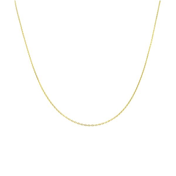 Cadena en oro amarillo 18K prisma fina