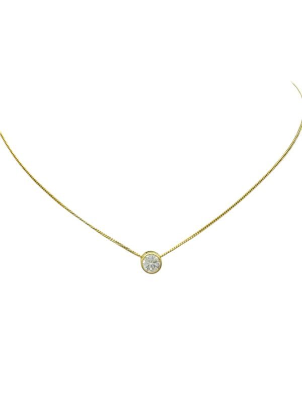 Collar en oro amarillo 18K punto de luz
