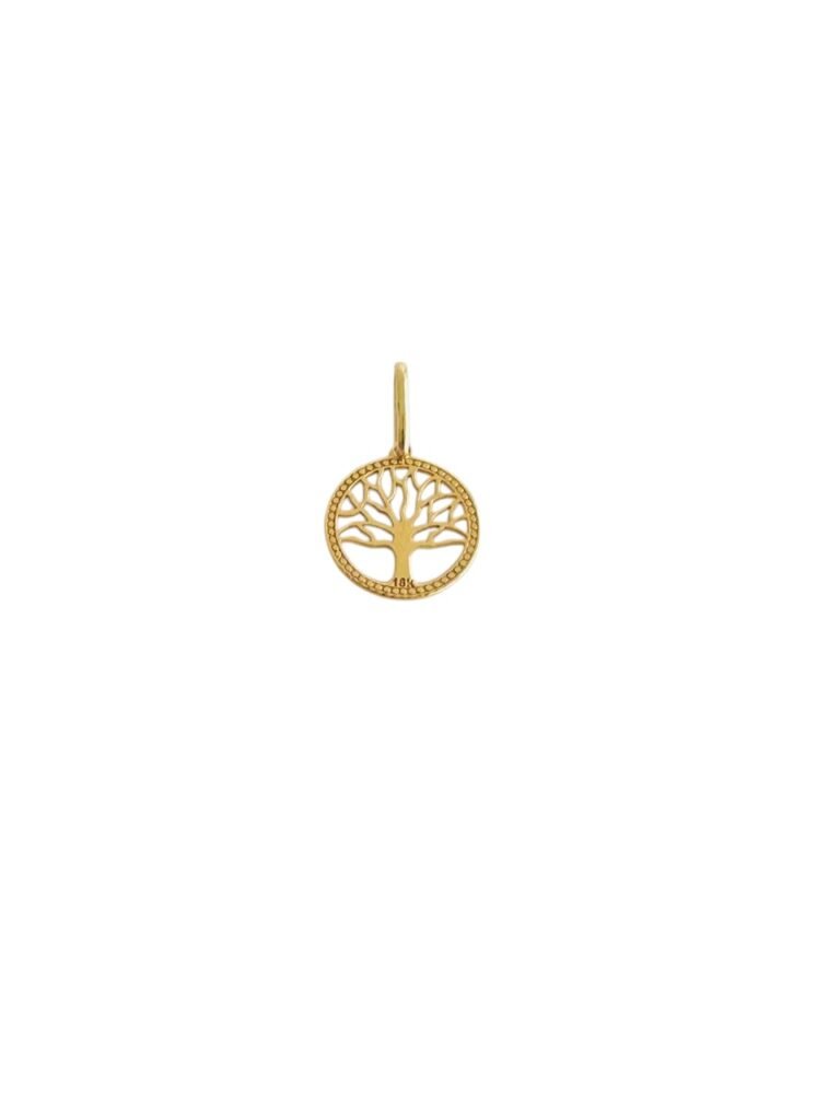 Dije en oro amarillo de 18K árbol de la vida