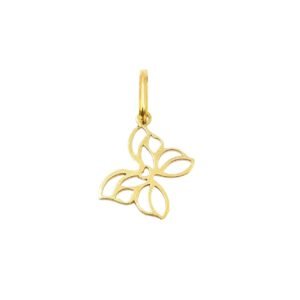 Dije en oro amarillo de 18K mariposa diagonal