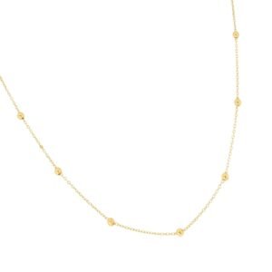Collar en oro amarillo 18K delgado con esferas
