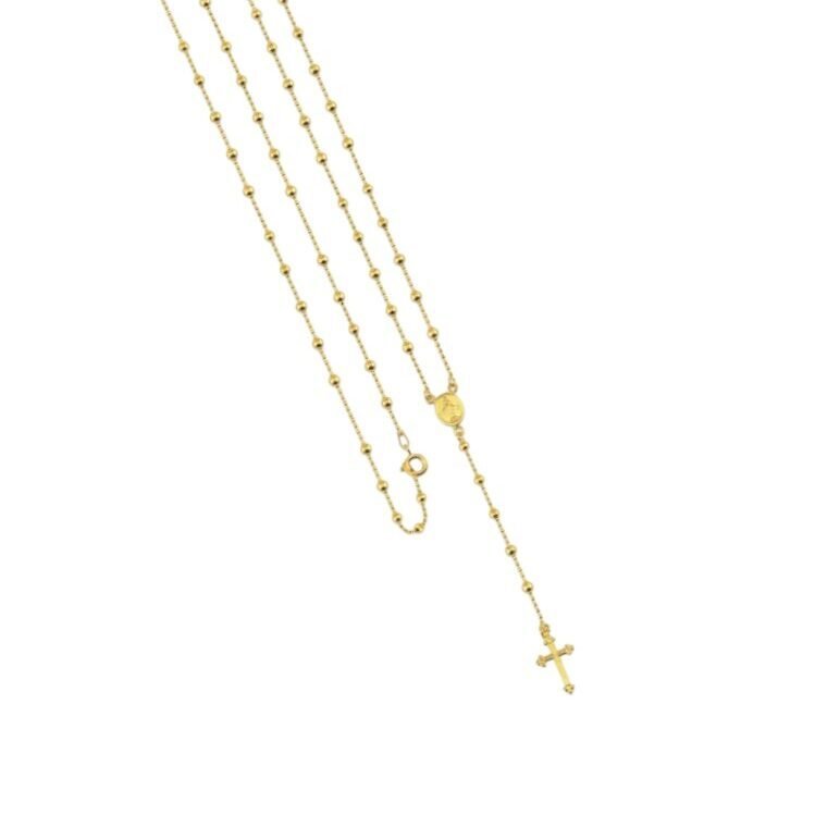 Rosario en oro amarillo 18K fino 1
