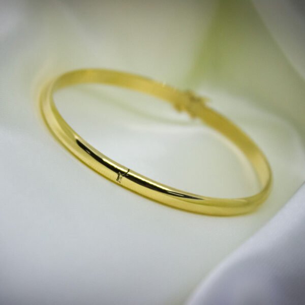 Pulsera en oro amarillo de 18K bangle media caña - Imagen 2