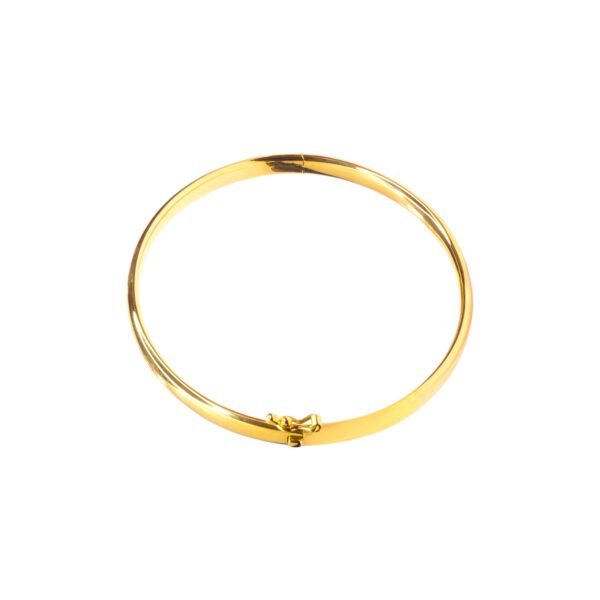 Pulsera en oro amarillo de 18K bangle media caña