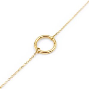 Pulsera en oro amarillo de 18K círculo karma