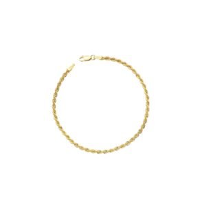 Pulsera en oro amarillo de 18K cadena cordón