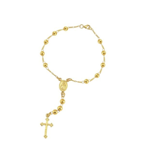 Pulsera denario 2 en oro amarillo de 18K