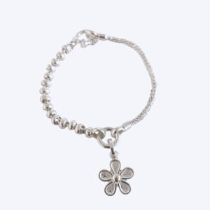 Pulsera Flor Plata 950