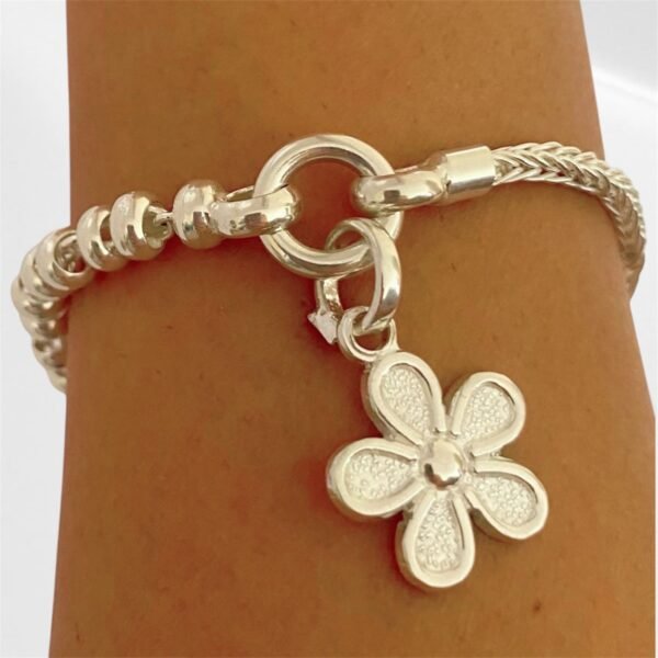 Pulsera Flor Plata 950
